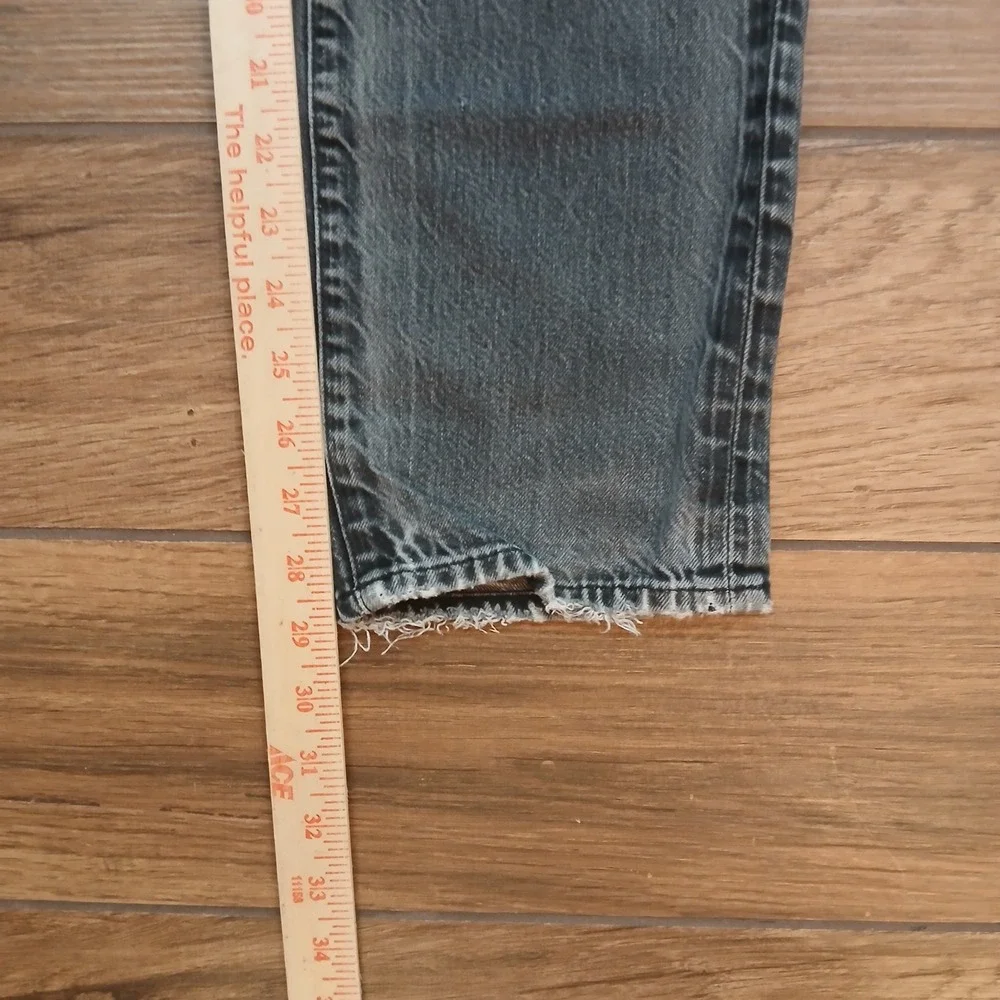 PRPS Demon Jeans Mens 30x29 Gray Distressed Straight Leg Button Fly Denim‎